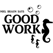 GOOD WORK Seahorses Teacher Feedback Stamp