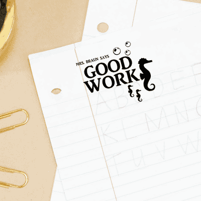 GOOD WORK Seahorses Teacher Feedback Stamp - alternate view