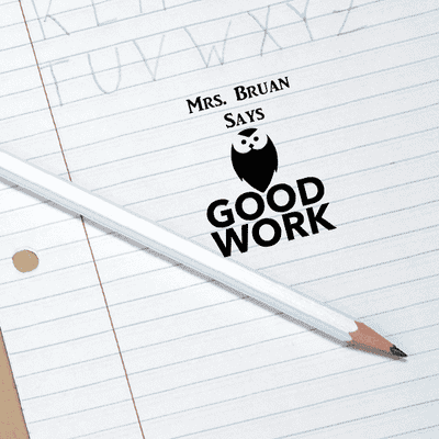 GOOD WORK Owl Teacher Feedback Stamp - alternate view