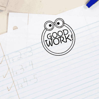 GOOD WORK Frog Teacher Feedback Stamp - alternate view