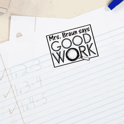 Good Work Magnifying Glass Teacher Feedback Stamp - alternate view