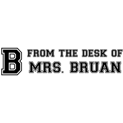 From The Desk Of - Jersey Letter Rubber Teacher Stamp