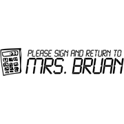 Calculator Sign And Return Teacher Stamp