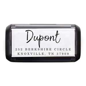 Overhead view of the Dupont Brush Return Address Stamp