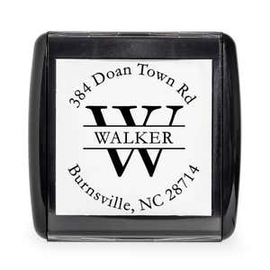 Overhead view of the Walker Letter Return Address Stamp