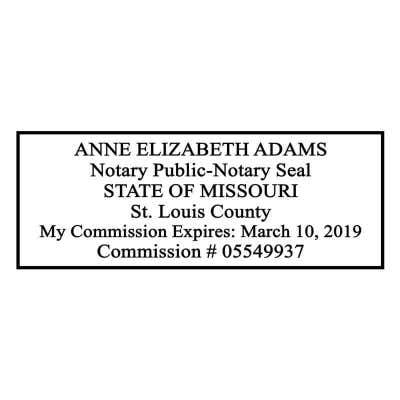 Missouri Notary Rectangle Seal - alternate view