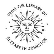 Modern Sun Custom Book Stamp
