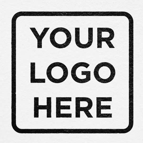Custom logo design stamped onto paper stationery