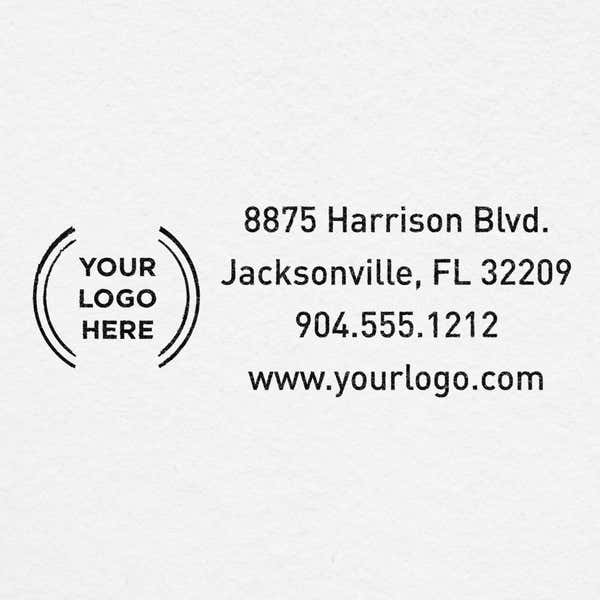 Custom logo design stamped onto paper stationery