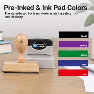 Pre-inked ink color options for the Parsons Classic Return Address Stamp