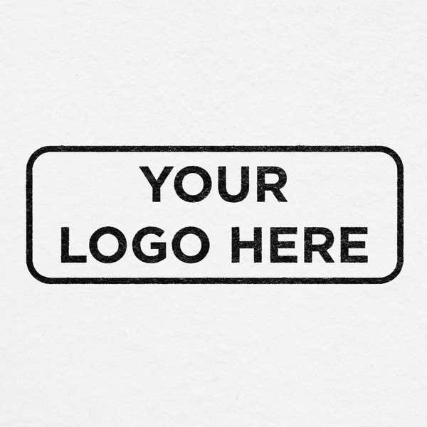 Custom logo design stamped onto paper stationery