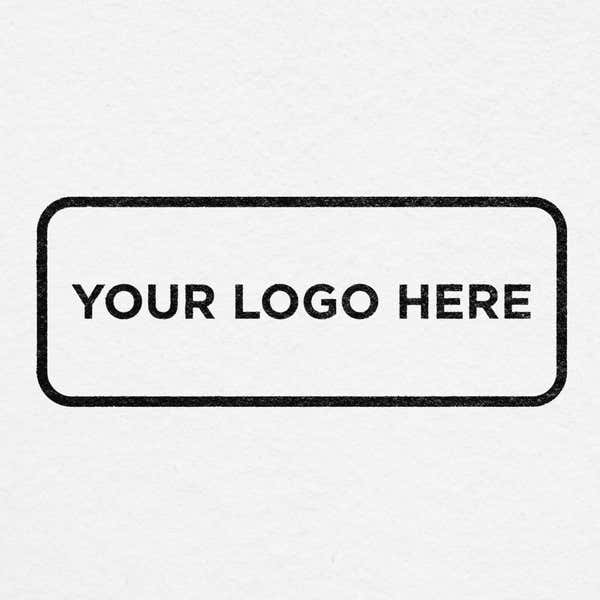 Custom logo design stamped onto paper stationery