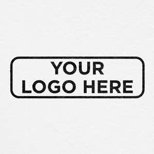 Custom logo design stamped onto paper stationery