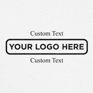 Custom logo design stamped onto paper stationery