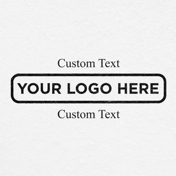 Custom logo design stamped onto paper stationery