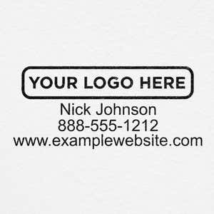 Custom logo design stamped onto paper stationery