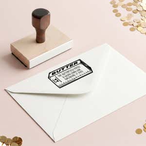 Stick of Butter Return Address Stamp – stamped impression lifestyle photo