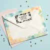 Grapevine Return Address Stamp – stamped impression lifestyle photo