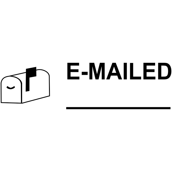 E-MAILED with Mailbox Stock Stamp