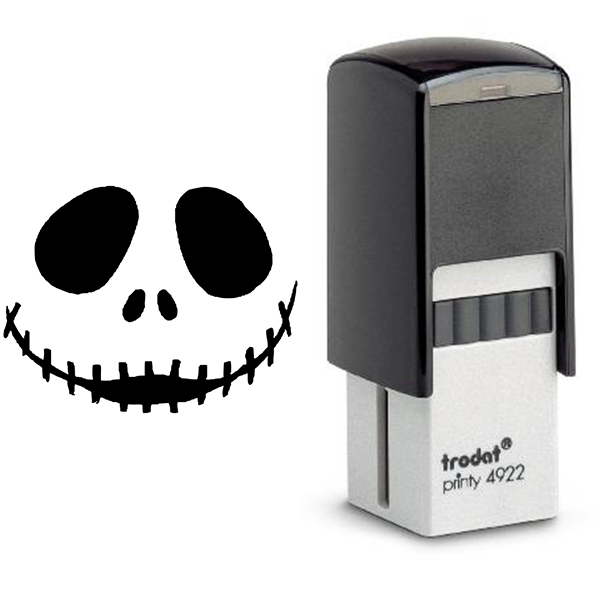 Skeletal Jack Halloween Rubber Stamp Body and Design