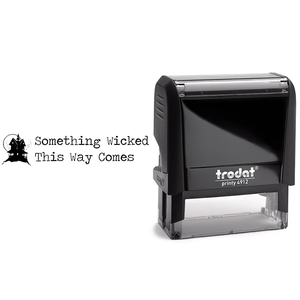 Something Wicked Haunted House Halloween Rubber Stamp Body and Design