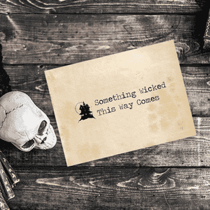 Something Wicked Haunted House Halloween Rubber Stamp Imprint Example