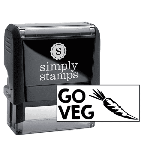 GO VEG Carrot Rubber Stamp