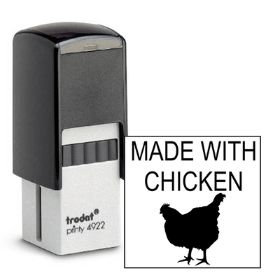 Made With Chicken Rubber Stamp