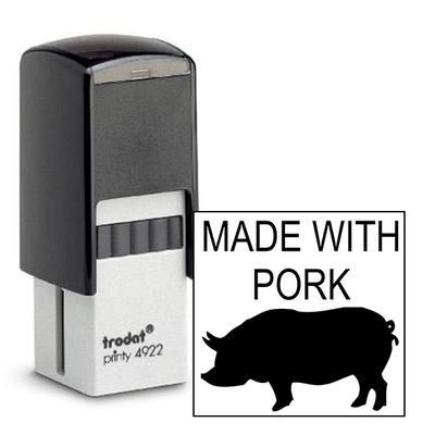 Made With Pork Rubber Stamp