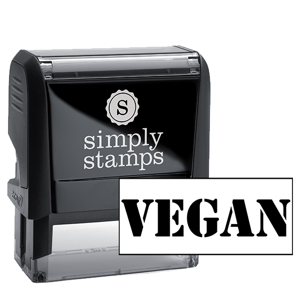 VEGAN STENCIL Rubber Stamp