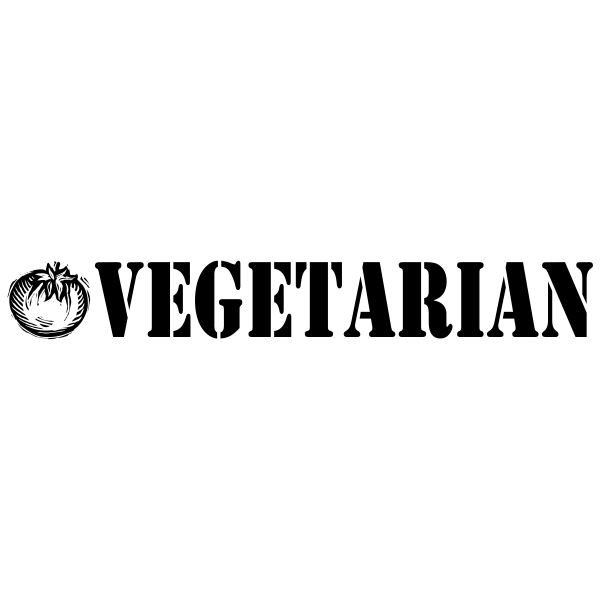 VEGETARIAN Tomato Rubber Stamp Imprint Example