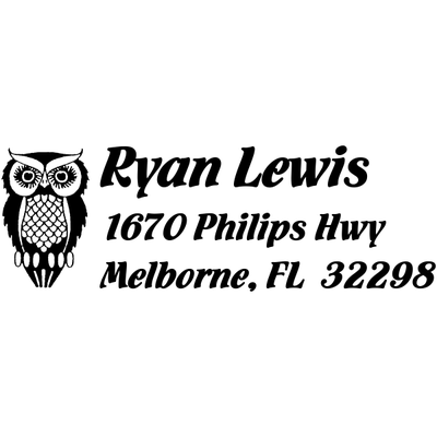 Owl Return Address Stamp