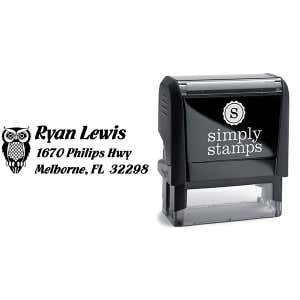 Owl Return Address Stamp Body and Design