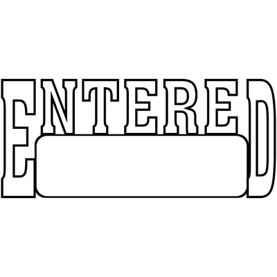 ENTERED Box Stock Stamp - alternate view