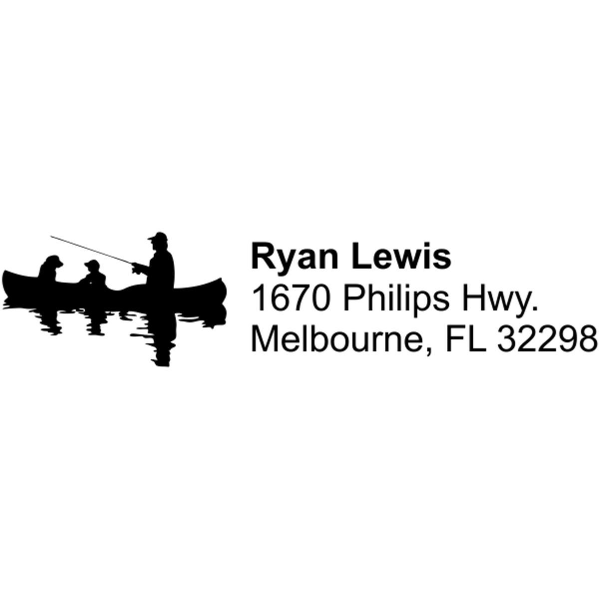 fishing address stamp