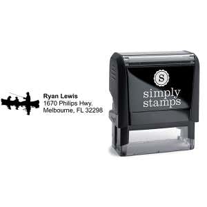 Jon Boat Fishing Return Address Stamp Body and Design