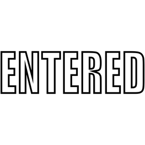 ENTERED Outline Stock Stamp Imprint