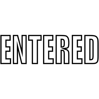 ENTERED Outline Stock Stamp - alternate view