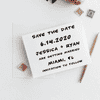 Handwritten Note Save The Date Rubber Stamp Imprint Example