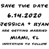 Handwritten Note Save The Date Rubber Stamp
