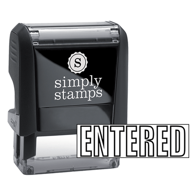 ENTERED Outline Stock Stamp