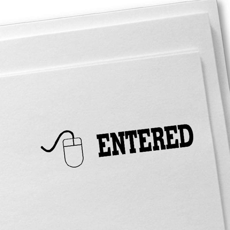 ENTERED Mouse Stock Stamp