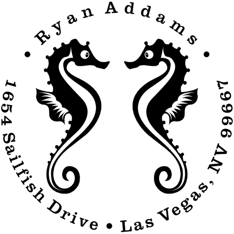 seahorse address stamp