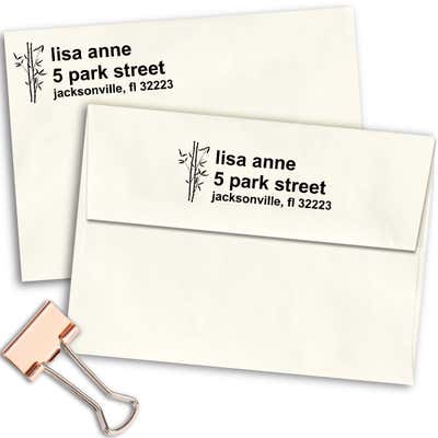 Bamboo Themed Custom Address Stamp - alternate view