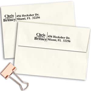 Simple Horizontal Scroll Custom Address Stamp Imprint Example