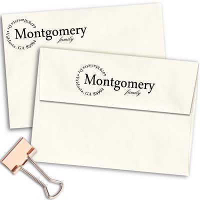 Semi Circle Family Custom Address Stamp - alternate view