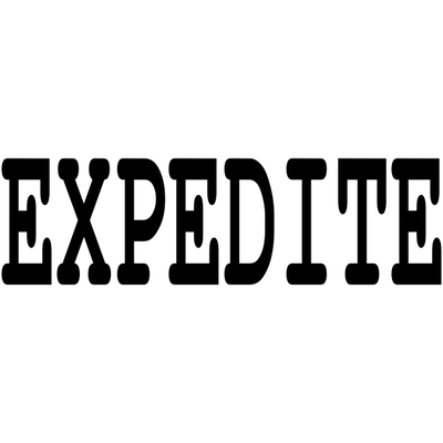 EXPEDITE Stock Stamp - alternate view