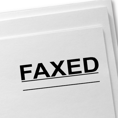 FAXED Underlined Stock Stamp - alternate view