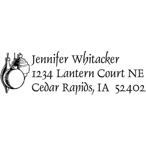 Custom Holiday Ornaments address stamp