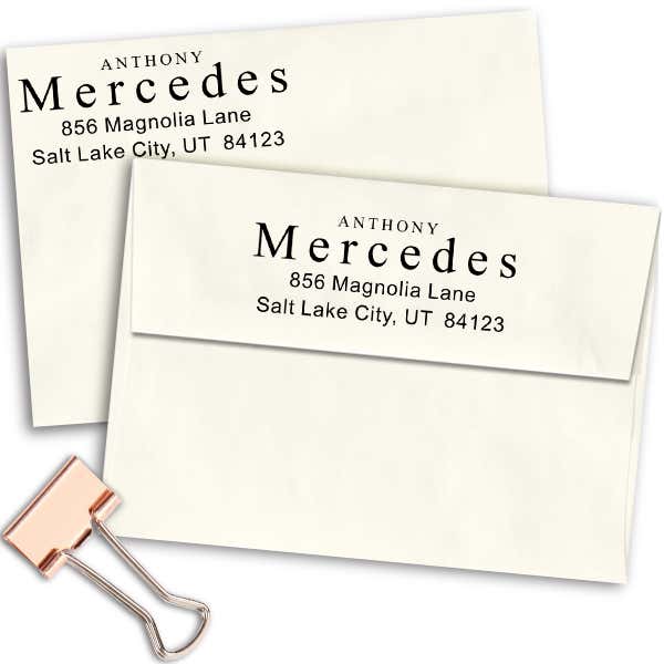 Times Name Return Address Stamp Imprint Example